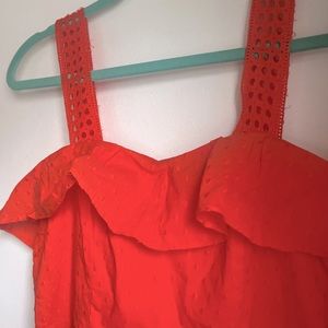 J Crew Orange Midi Dress